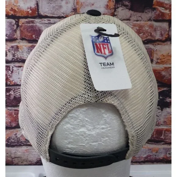 NWT Las Vegas Raiders NFL Team Headwear Black & White Trucker Hat Cap - Picture 4 of 10